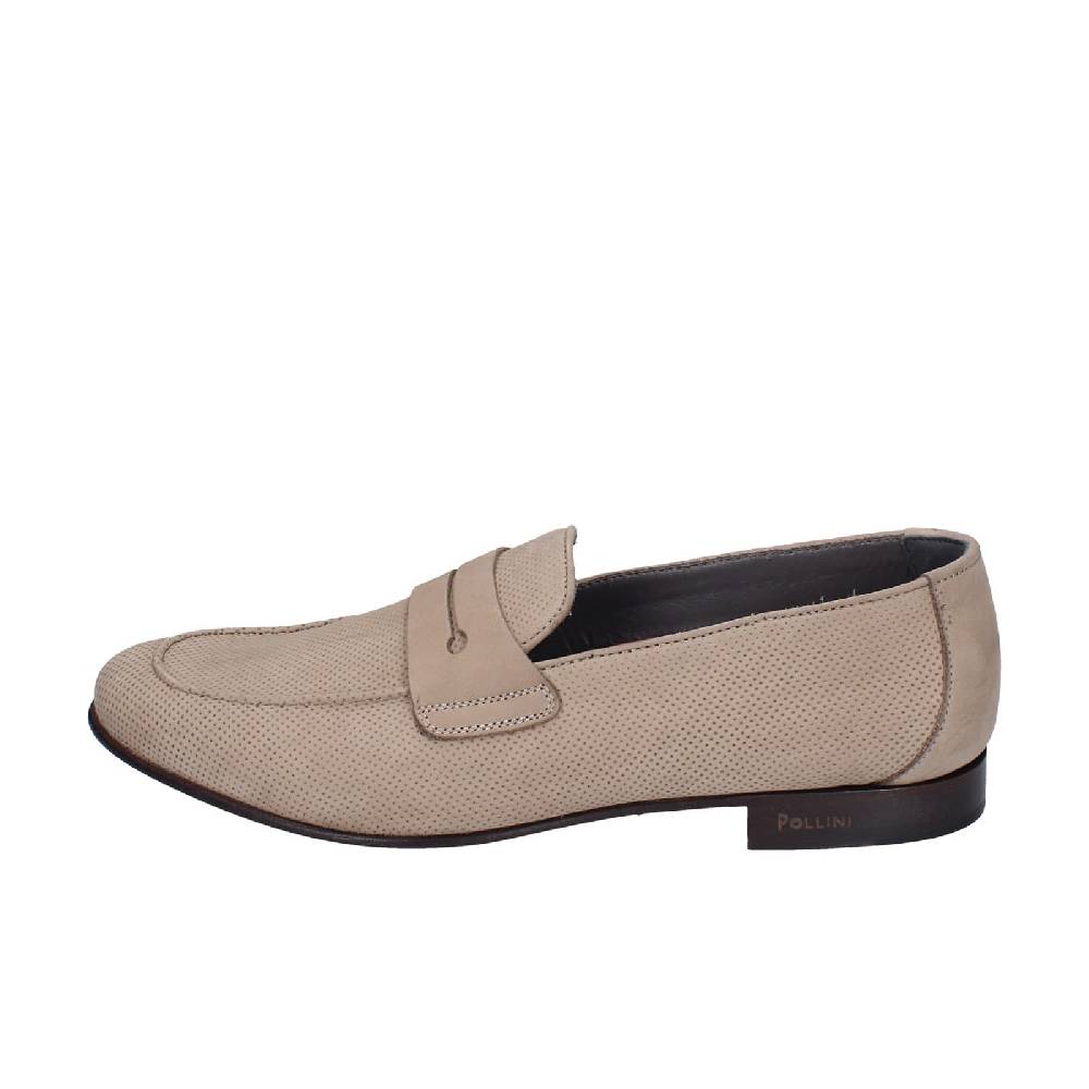 scarpe uomo POLLINI mocassini marrone pelle scamosciata EY33 Italia
