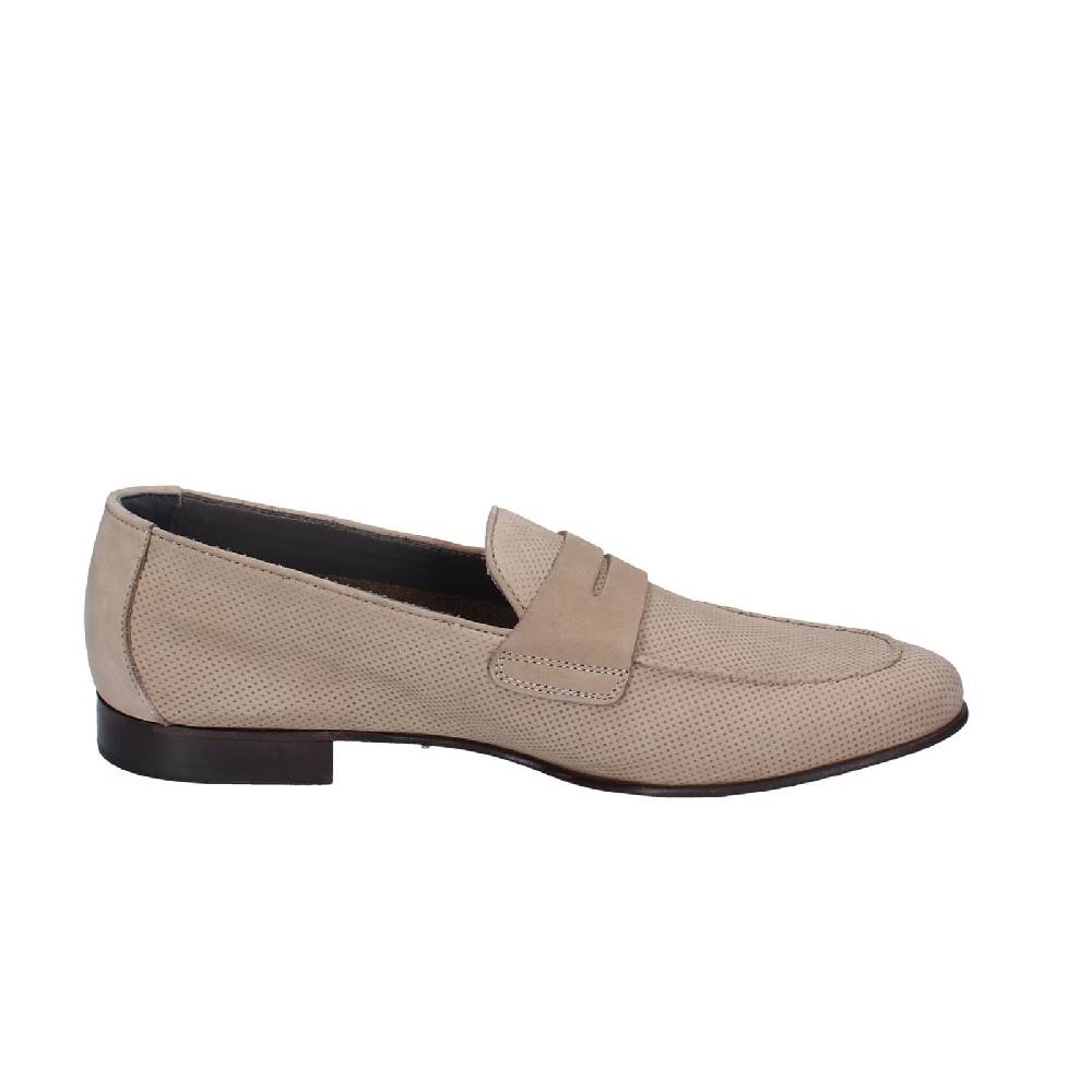 scarpe uomo POLLINI mocassini marrone pelle scamosciata EY33 Italia