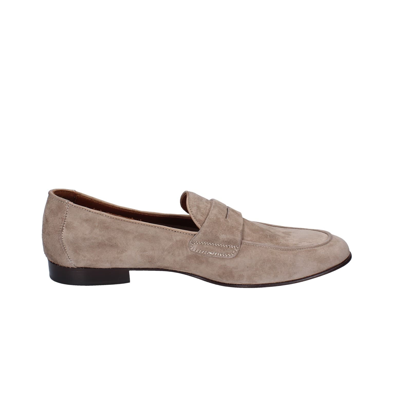 scarpe uomo POLLINI mocassini marrone camoscio EY38 2025