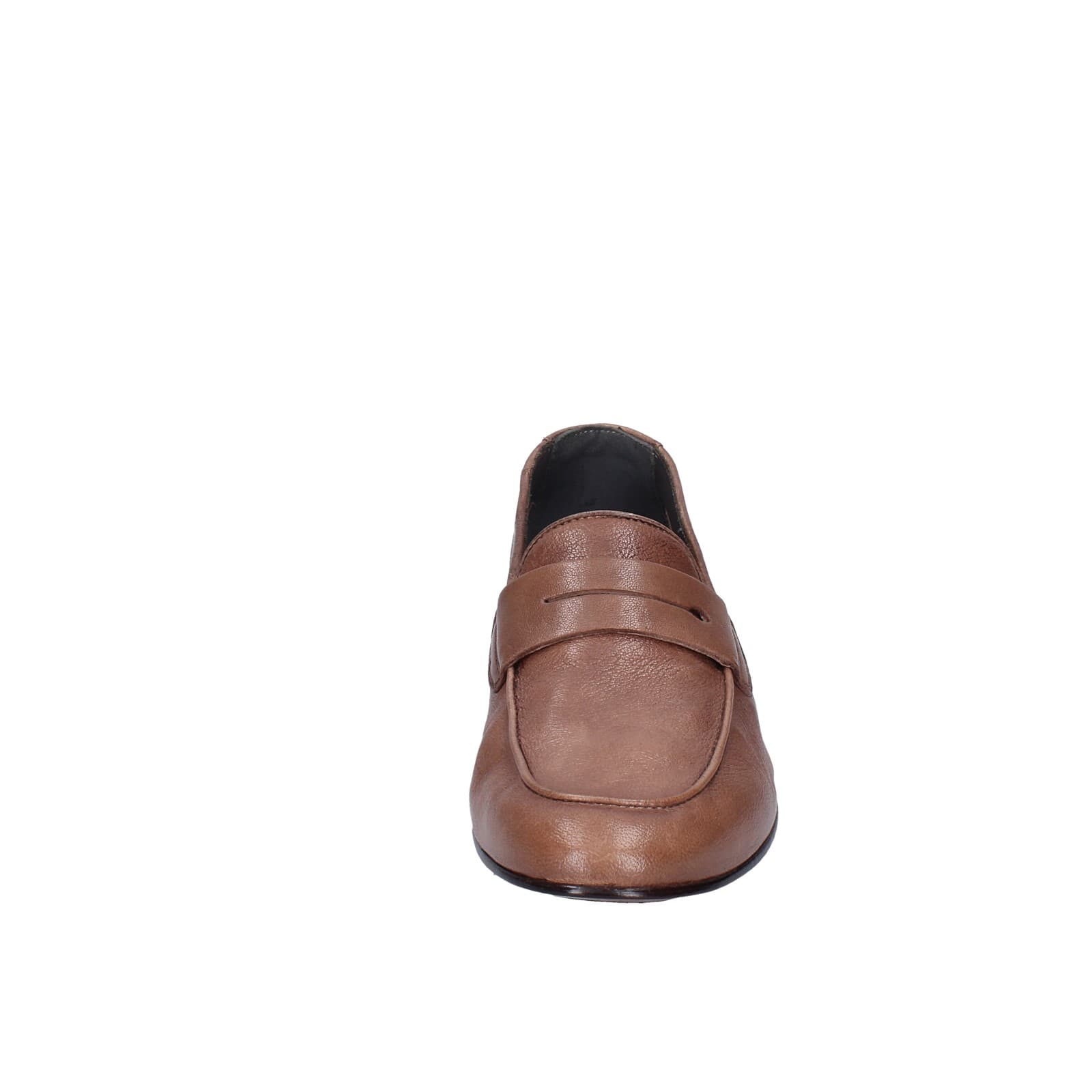 scarpe uomo POLLINI mocassini marrone pelle EY34 In Linea