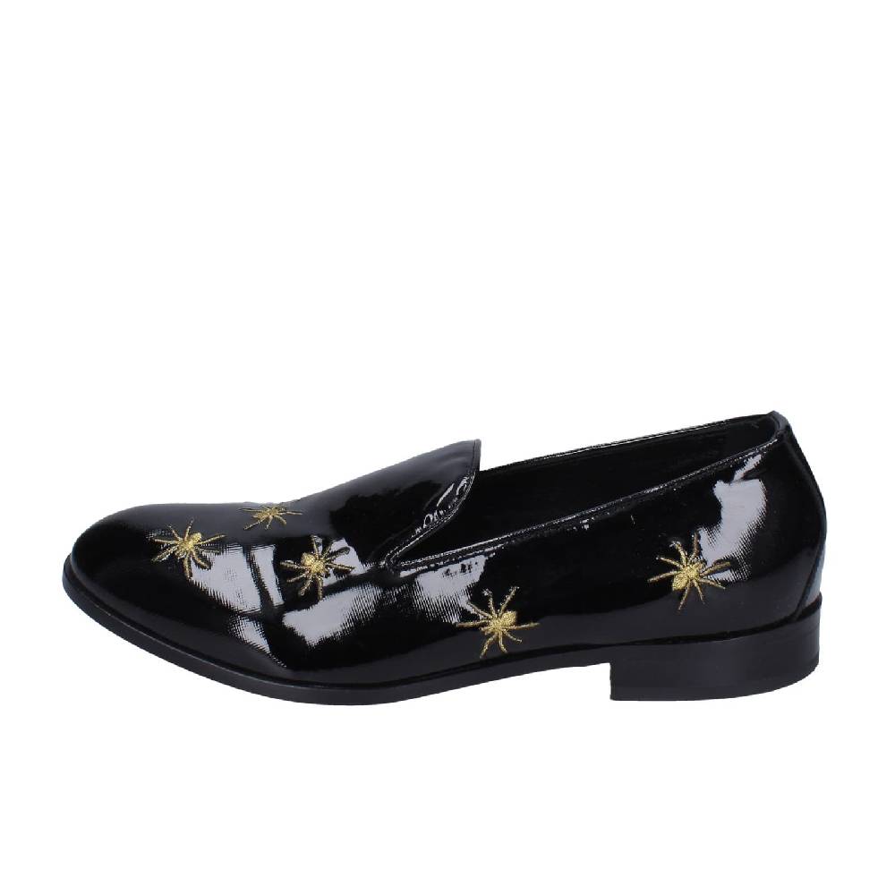 scarpe uomo EVEET mocassini nero vernice EZ169 Qualità