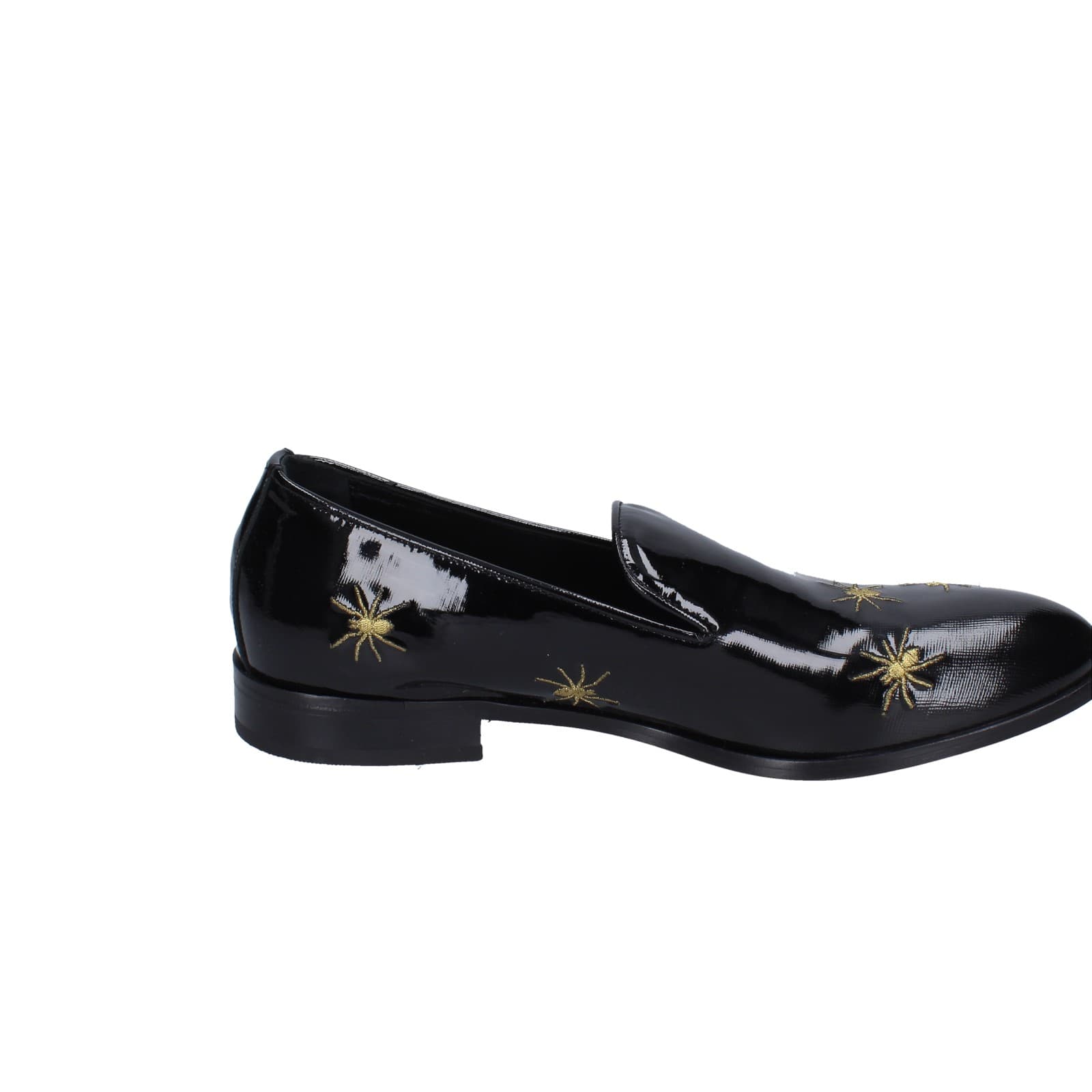 scarpe uomo EVEET mocassini nero vernice EZ169 Qualità