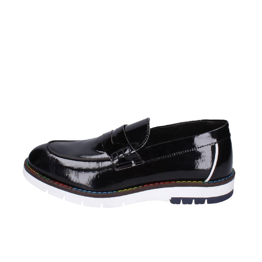 scarpe uomo EVEET mocassini nero vernice EZ230 Vendita