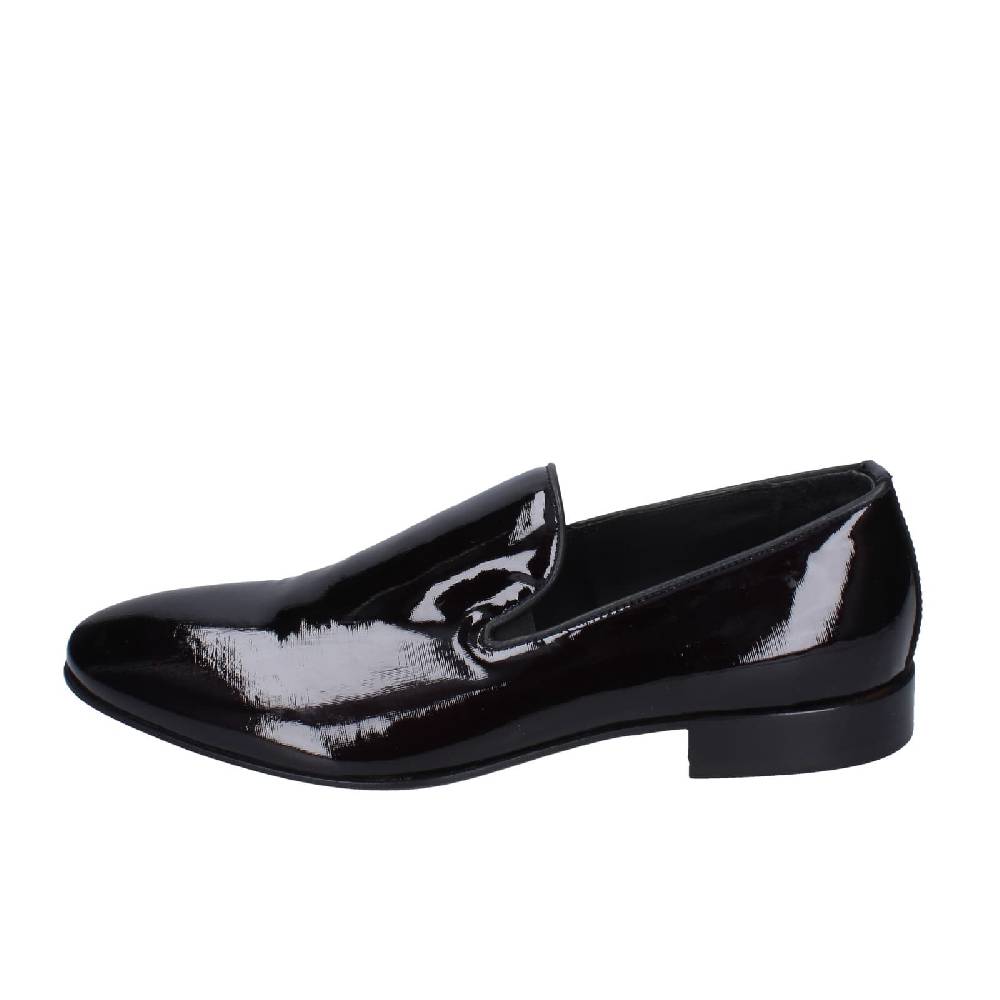 scarpe uomo EVEET mocassini nero vernice EZ238 Saldi
