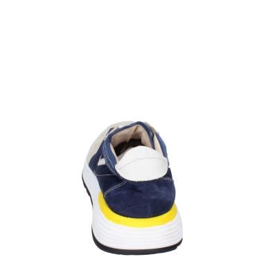 scarpe uomo MOMA classiche blu camoscio beige tela 4AS414-CRNC BC85 Promozione Limitata