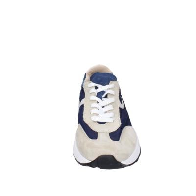 scarpe uomo MOMA classiche blu camoscio beige tela 4AS414-CRNC BC85 Promozione Limitata