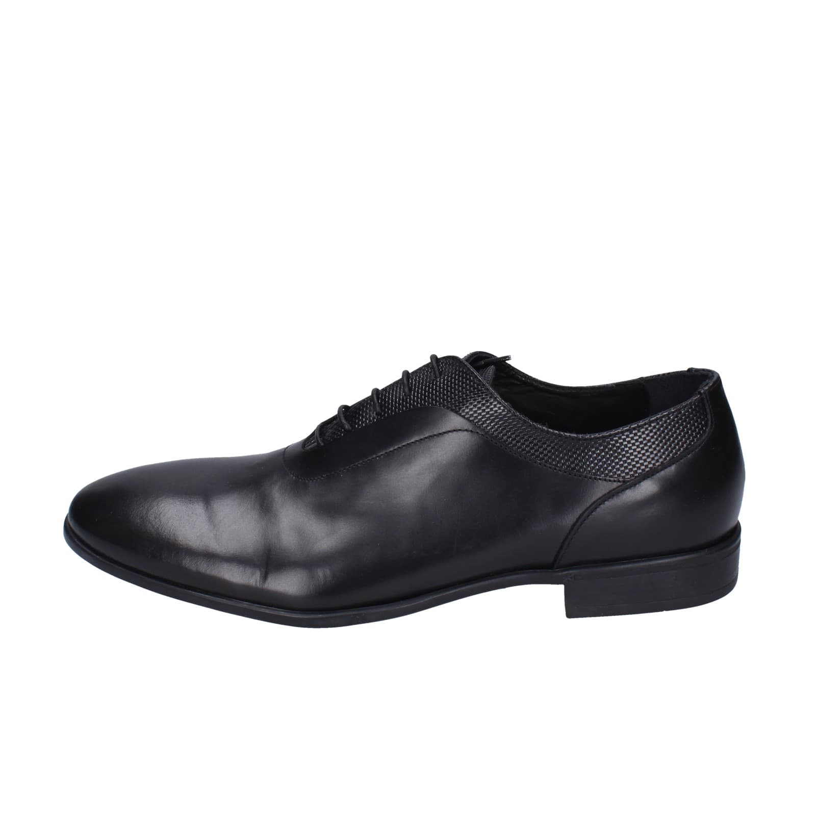 scarpe uomo EVEET classiche nero pelle EZ92 Economico