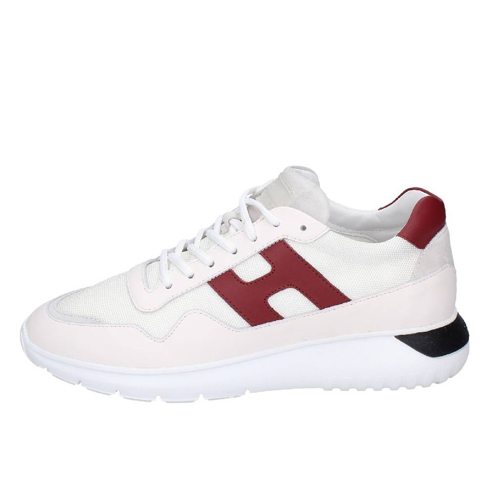 scarpe uomo HOGAN sneakers bianco pelle tessuto EX346 Vendita Economica