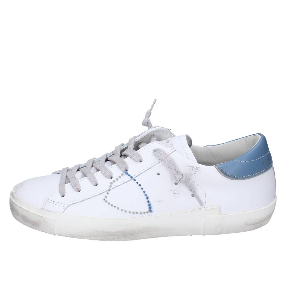 scarpe uomo PHILIPPE MODEL sneakers bianco pelle VINTAGE EX356 Saldi Di Fabbrica