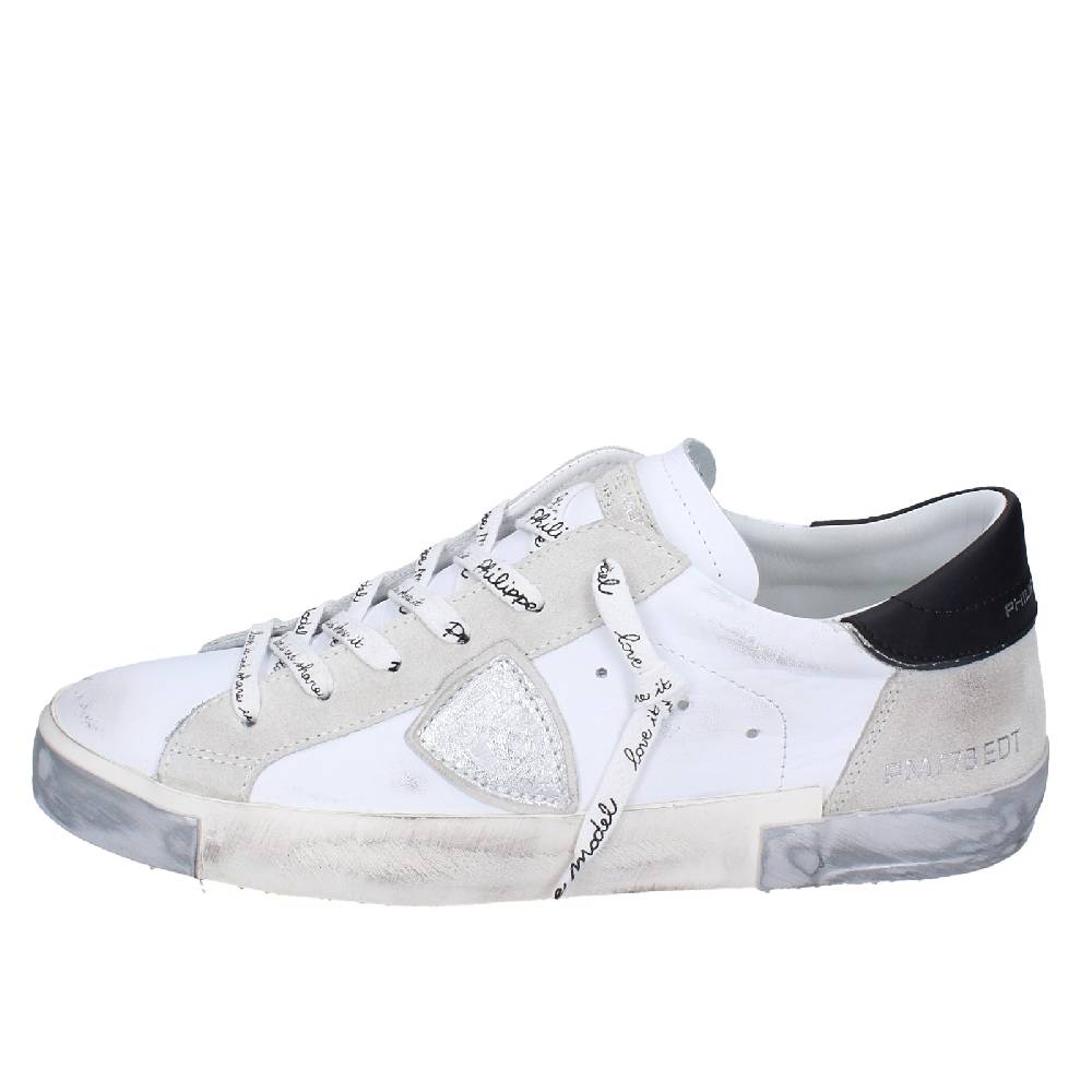 scarpe uomo PHILIPPE MODEL sneakers bianco pelle camoscio EX564 Vendite Flash