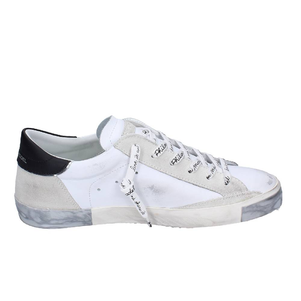 scarpe uomo PHILIPPE MODEL sneakers bianco pelle camoscio EX564 Vendite Flash