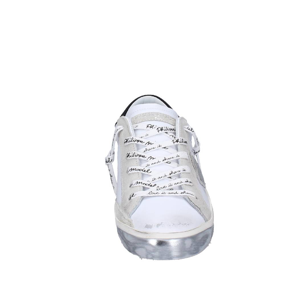 scarpe uomo PHILIPPE MODEL sneakers bianco pelle camoscio EX564 Vendite Flash