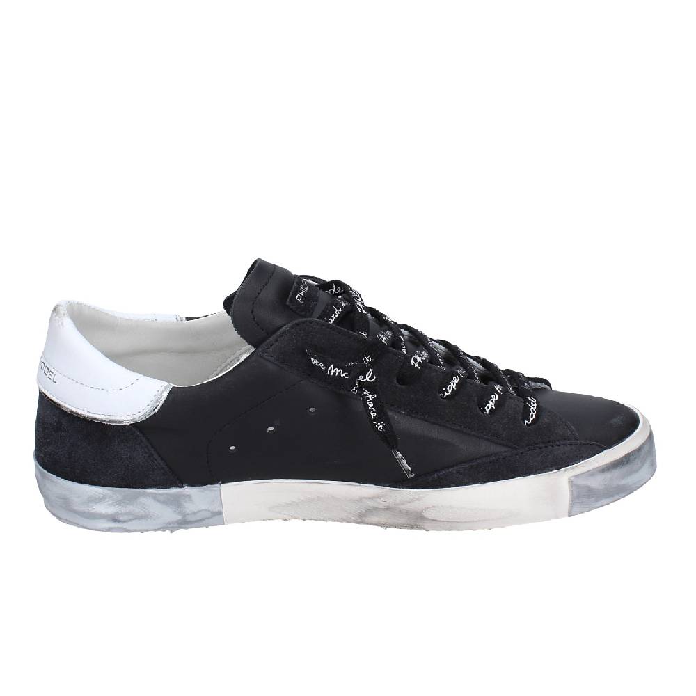 scarpe uomo PHILIPPE MODEL sneakers nero pelle camoscio EX563 Negozio