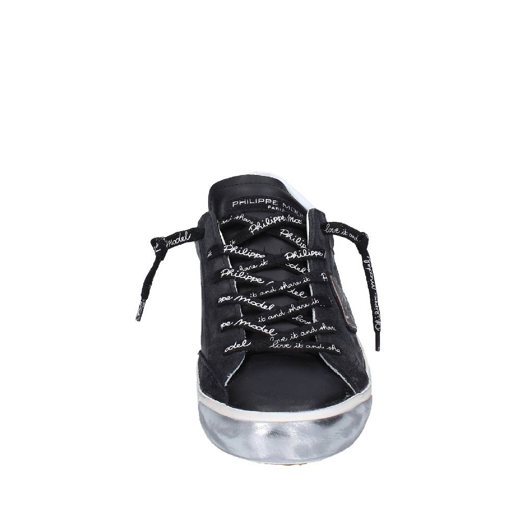scarpe uomo PHILIPPE MODEL sneakers nero pelle camoscio EX563 Negozio