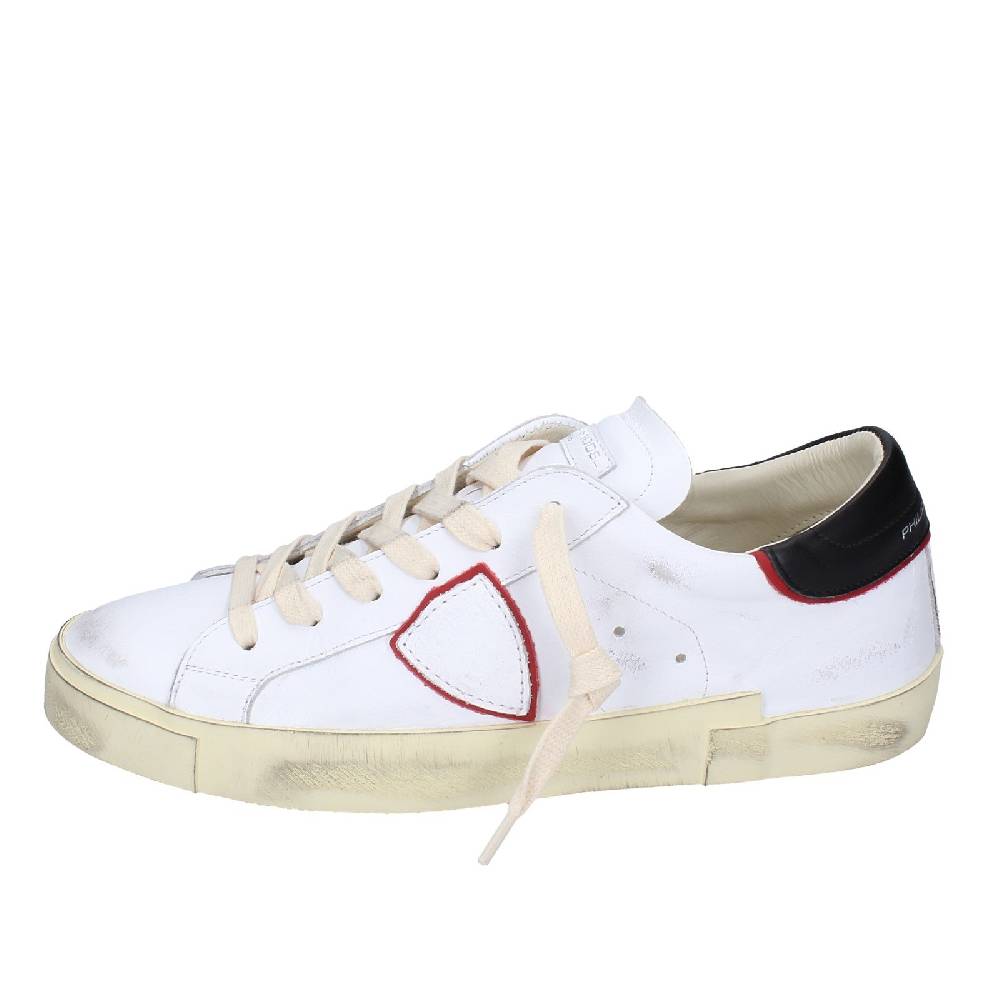 scarpe uomo PHILIPPE MODEL sneakers bianco pelle VINTAGE EX361 Nuova