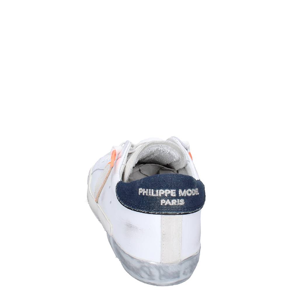 scarpe uomo PHILIPPE MODEL sneakers bianco pelle camoscio VINTAGE EX344 Italia