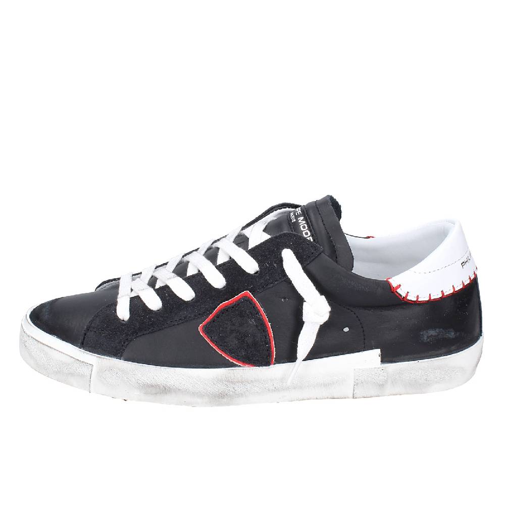 scarpe uomo PHILIPPE MODEL sneakers nero pelle VINTAGE EX338 Promozione