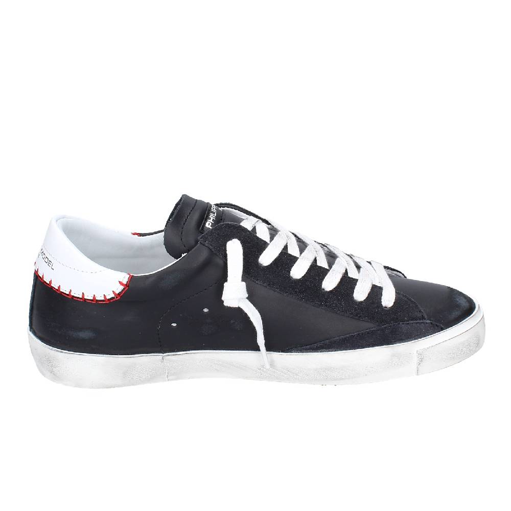 scarpe uomo PHILIPPE MODEL sneakers nero pelle VINTAGE EX338 Promozione