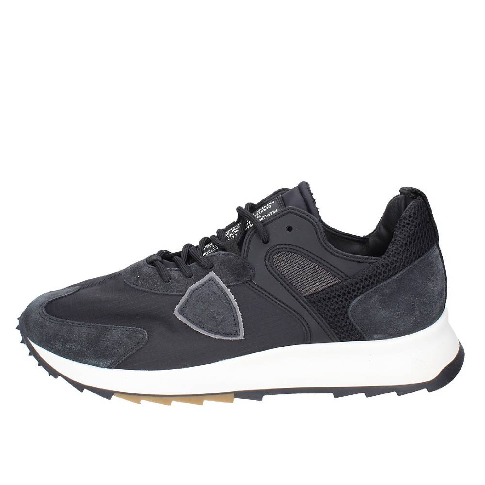 scarpe uomo PHILIPPE MODEL sneakers nero camoscio tessuto EX343 Spedizione Gratuita