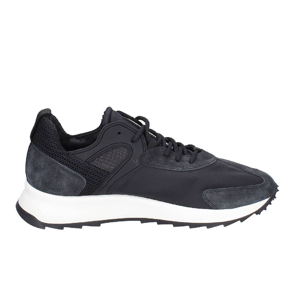 scarpe uomo PHILIPPE MODEL sneakers nero camoscio tessuto EX343 Spedizione Gratuita