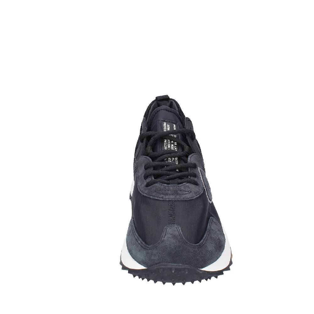 scarpe uomo PHILIPPE MODEL sneakers nero camoscio tessuto EX343 Spedizione Gratuita