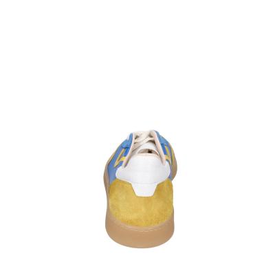 scarpe uomo MOMA sneakers blu camoscio giallo pelle 4AS420-CRVL BC745 Qualità Garantita