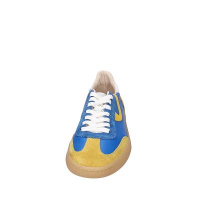 scarpe uomo MOMA sneakers blu camoscio giallo pelle 4AS420-CRVL BC745 Qualità Garantita