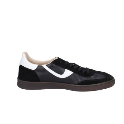 scarpe uomo MOMA sneakers nero pelle bianco camoscio 4AS420-CRVF BC746 Acquista Ora