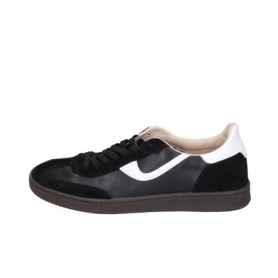 scarpe uomo MOMA sneakers nero pelle bianco camoscio 4AS420-CRVF BC746 Acquista Ora