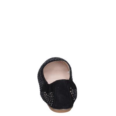 scarpe donna CAFè NOIR ballerine nero camoscio strass MEL501 BF398 Consegna Veloce
