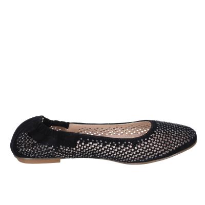 scarpe donna CAFè NOIR ballerine nero camoscio strass MEL501 BF398 Consegna Veloce