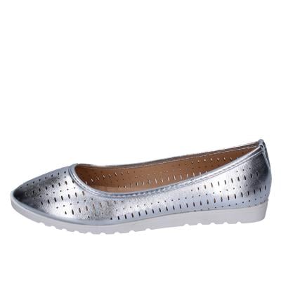 scarpe donna LANCETTI ballerine argento pelle sintetica BP564 Sottocosto