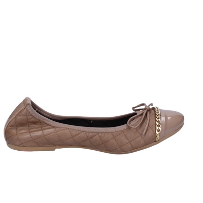 scarpe donna CROWN ballerine beige pelle BX639 Novità