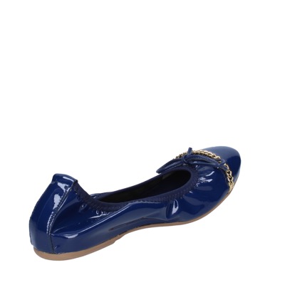 scarpe donna CROWN ballerine blu vernice BZ948 Presa