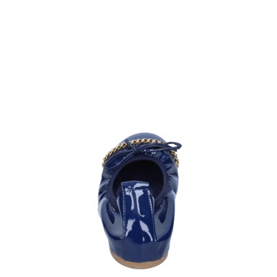 scarpe donna CROWN ballerine blu vernice BZ948 Presa