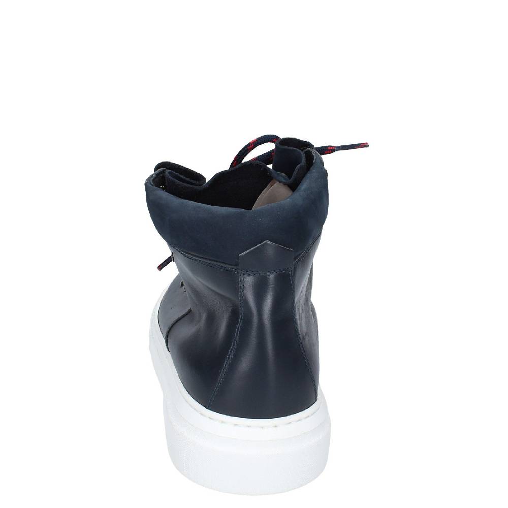 scarpe uomo STOKTON stivaletti blu pelle EY845 In Vendita