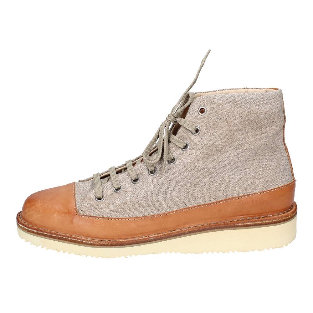 scarpe uomo ASTORFLEX stivaletti beige tessuto marrone pelle EY705 Saldi
