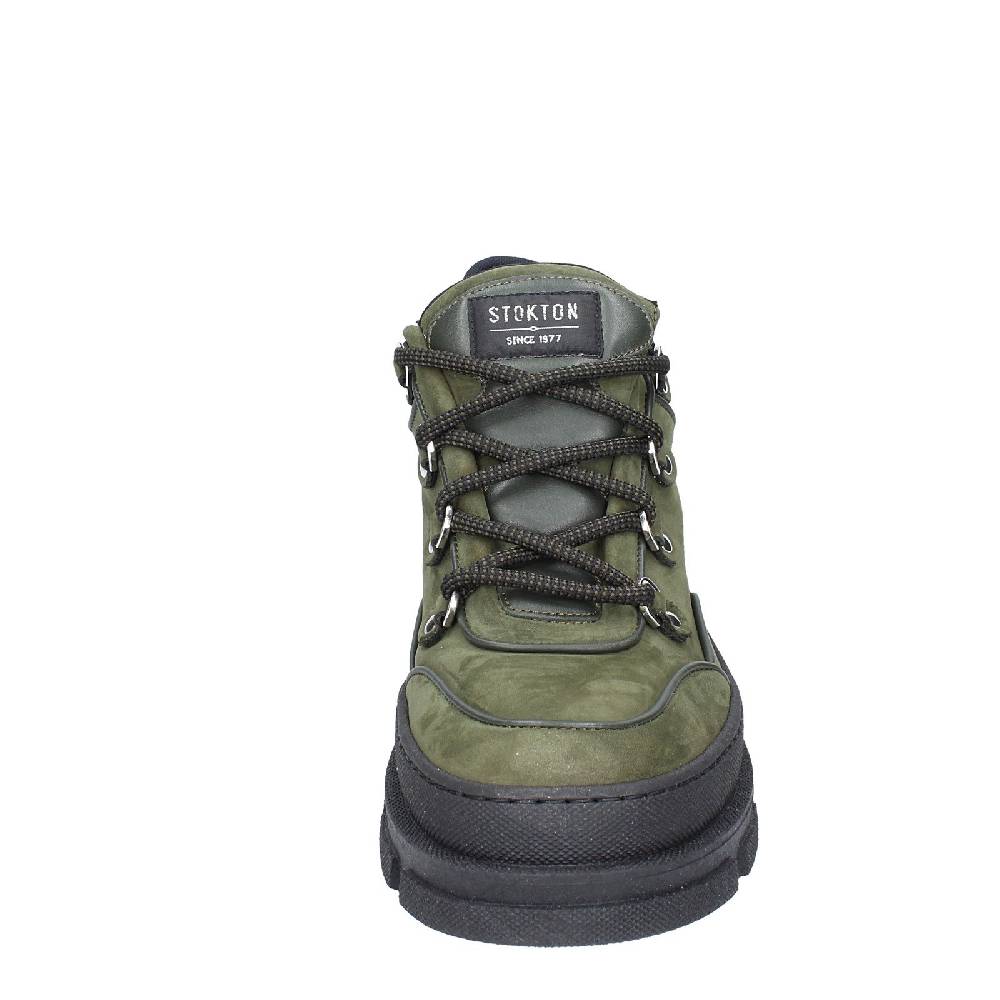 scarpe uomo STOKTON stivaletti verde pelle nabuk EY848 Hotsell