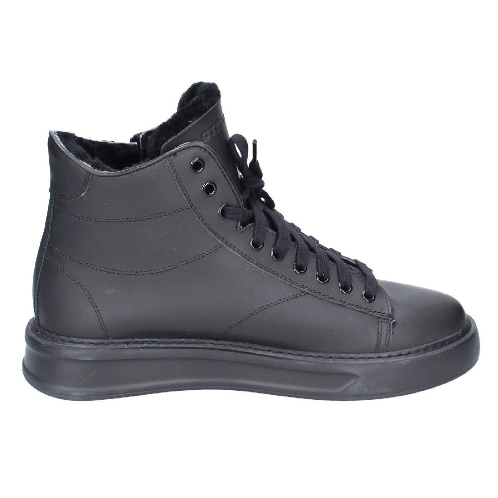 scarpe uomo STOKTON stivaletti nero gomma EY850 In Saldo