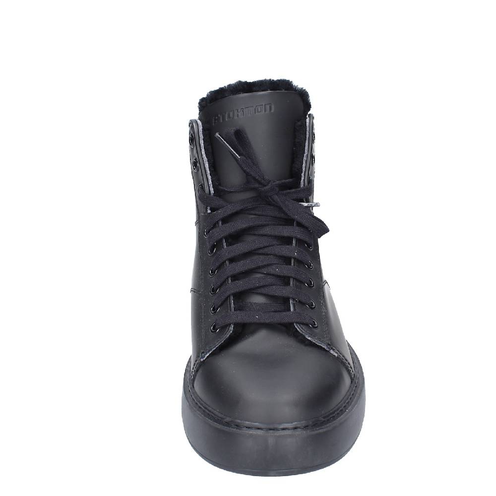 scarpe uomo STOKTON stivaletti nero gomma EY850 In Saldo