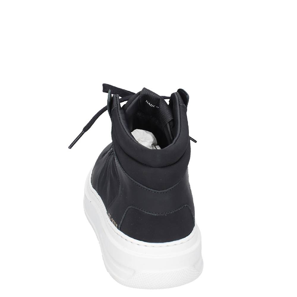 scarpe uomo STOKTON stivaletti nero tessuto gomma EY855 Nuova