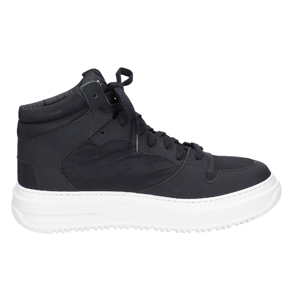 scarpe uomo STOKTON stivaletti nero tessuto gomma EY855 Nuova