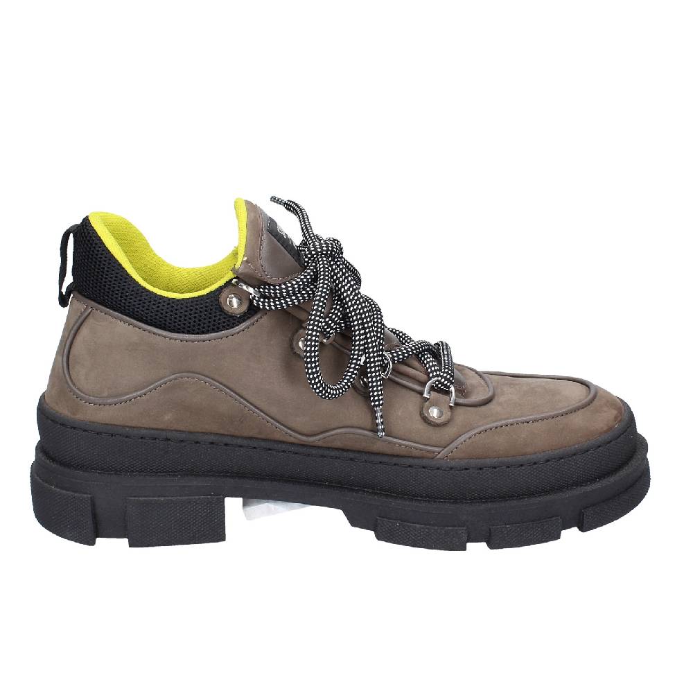 scarpe uomo STOKTON stivaletti beige pelle nabuk nero EX02 Moda