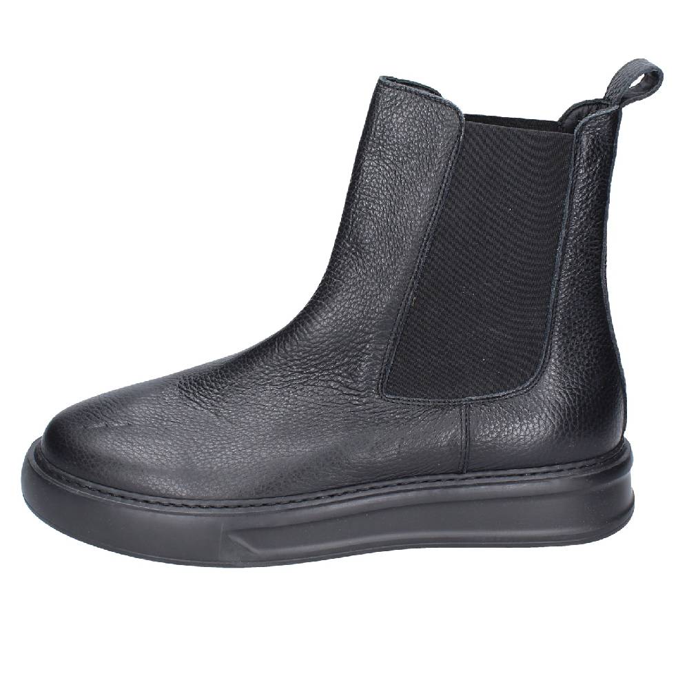 scarpe uomo STOKTON stivaletti nero pelle EX43 Italy