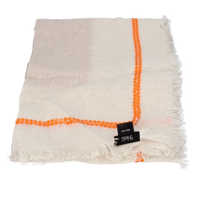 pareo donna NALI' beige lino arancione AF442 Nuovo