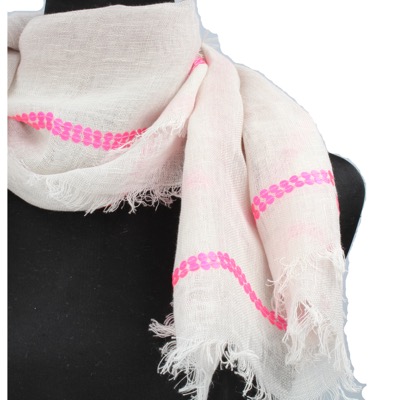pareo donna NALI' beige lino rosa AF443 Qualità