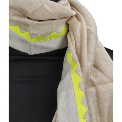 pareo donna NALI' beige seta verde AF445 Promozione