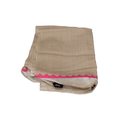 pareo donna NALI' beige seta rosa AF446 Spedizione Gratuita