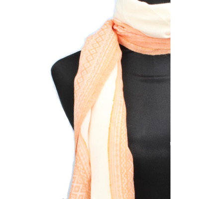 pareo donna NALI' bianco cotone arancione AF447 Pezzi Unici