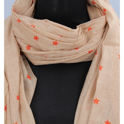 pareo donna NALI' beige cotone arancione AF422 Promozione Limitata